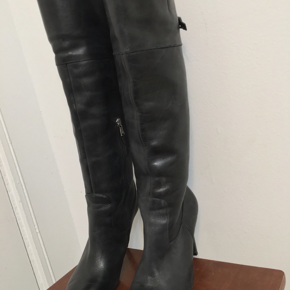 Lauren Ralph Lauren Knee Leather Boots Size 7B - Picture 13 of 15